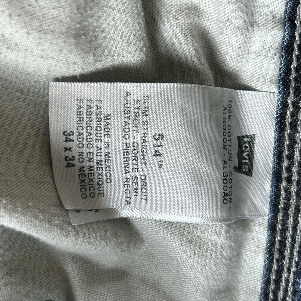 Vintage Y2K Levi's 514 Back Zipper Pockets Relaxed Fit Streetwear 2000s Jeans